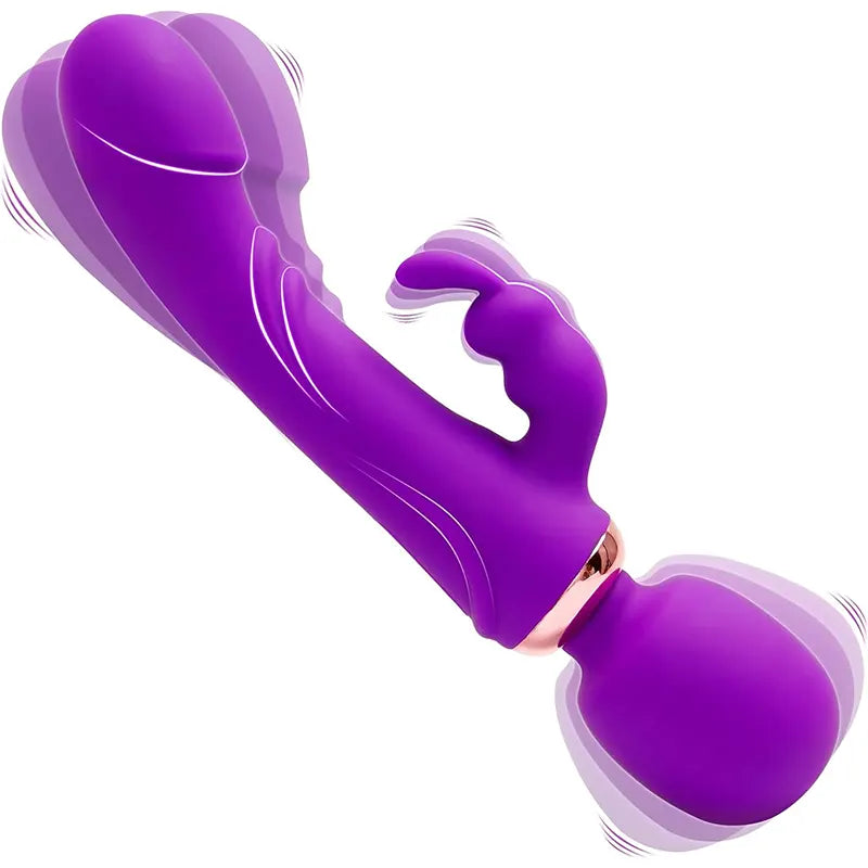 Dual-Ended Rabbit Wand Vibrator