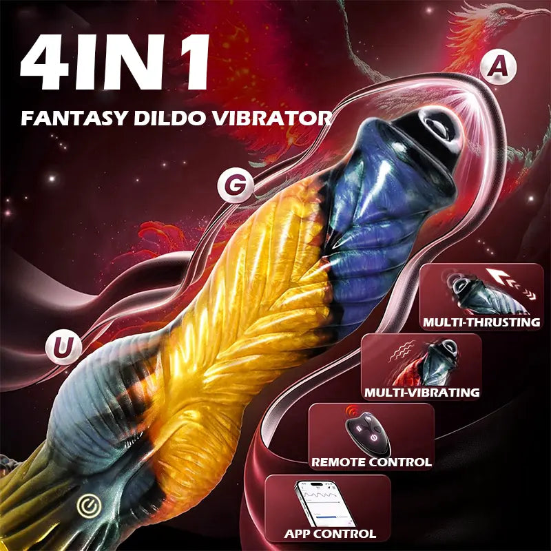 Phoenix Fury App-Controlled Monster Dildo