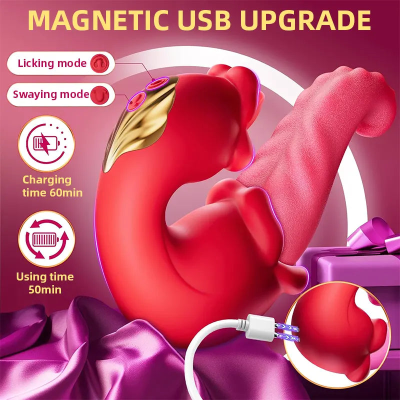 Blush Rose Tongue Vibrator