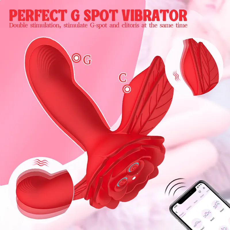 remote control wearable rose vibrator