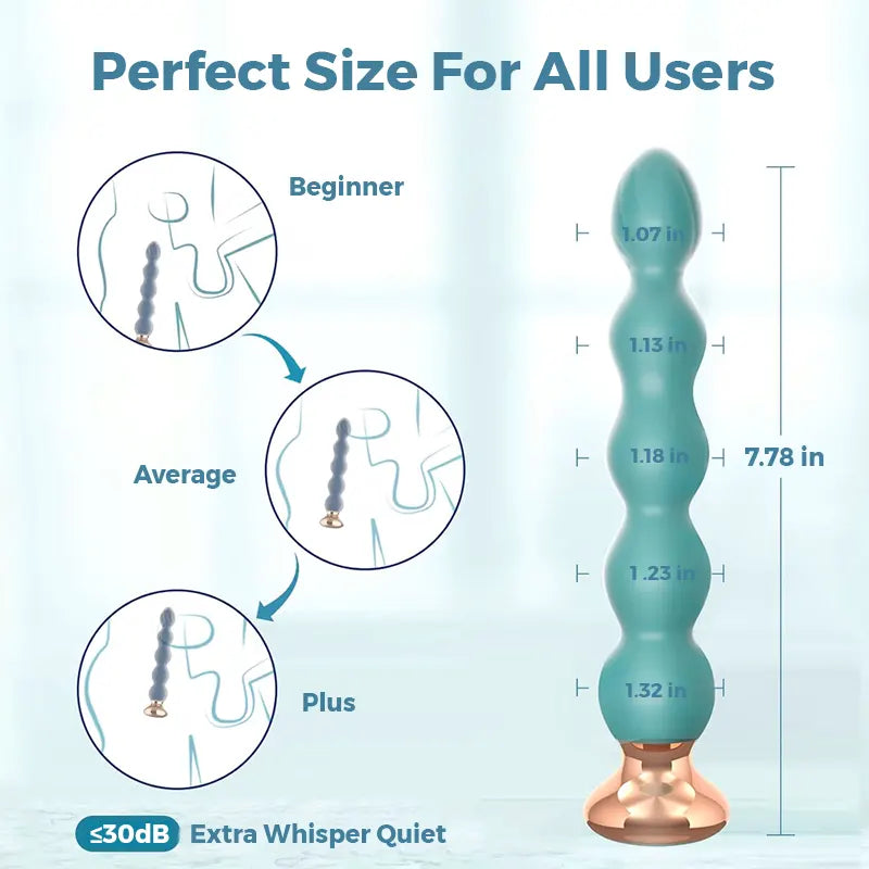 Indigo Bliss Remote-Controlled 10-Mode Vibrating Anal Beads