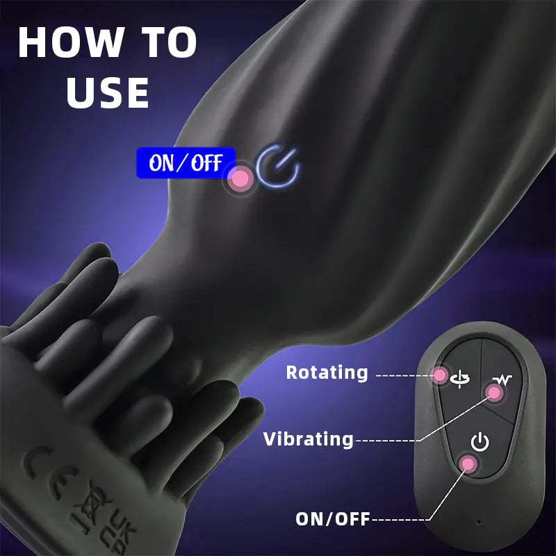 10-Mode Rotating & Vibrating Tentacle Anal Plug