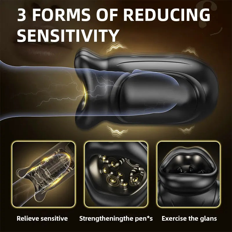 Smart App-Controlled Oral Stimulation Male Vibrator