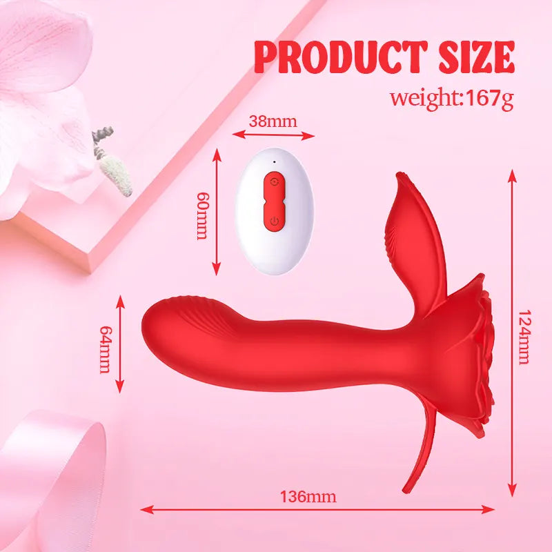 remote control wearable rose vibrator