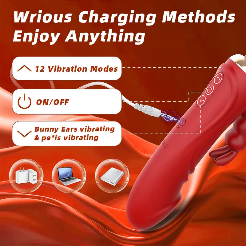 Dual-Ended Rabbit Wand Vibrator