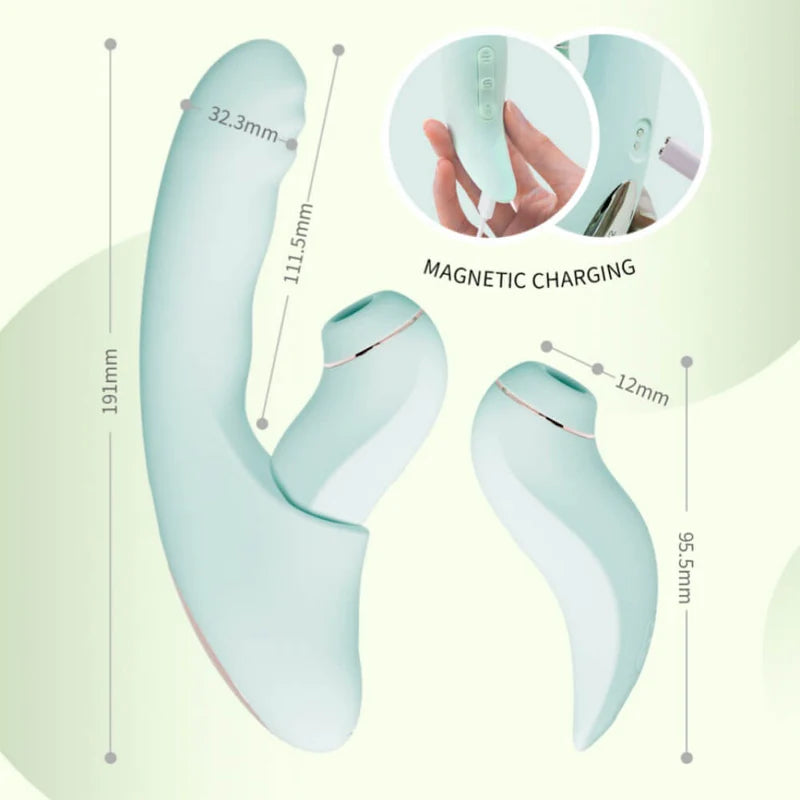 Lust Dual-Head Thrust and Suction Vibrator