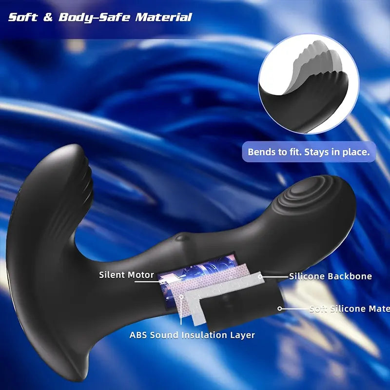 Prostate Vibrator with Wiggling Tip