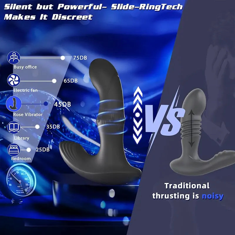 Prostate Vibrator with Wiggling Tip