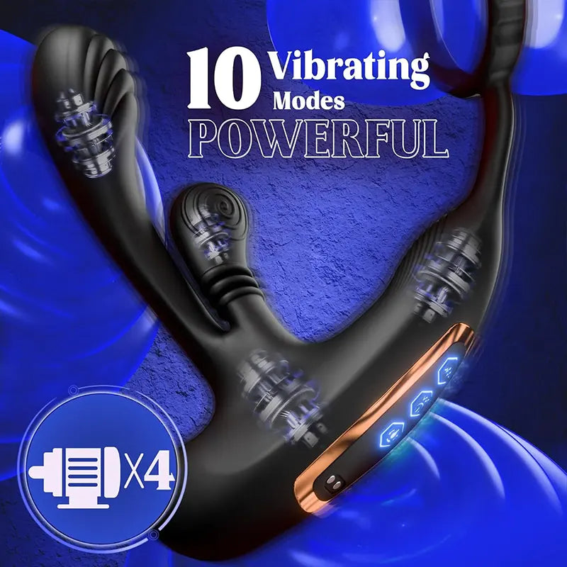 Vibrating Prostate Massager with Ring