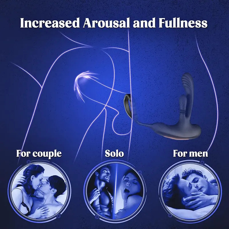 Vibrating Prostate Massager with Ring