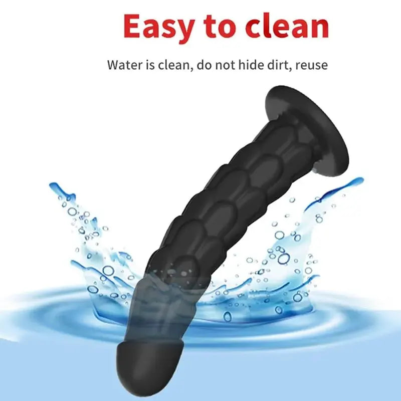 Fish-Scale Silicone Dildo with Suction