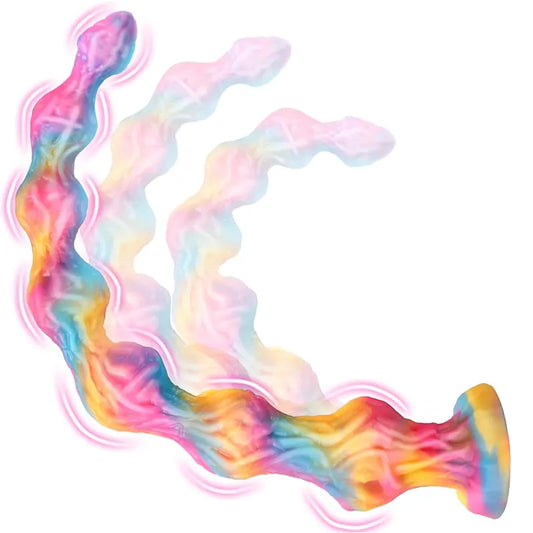 Extra-Long Soft Liquid Silicone Knot Dildo