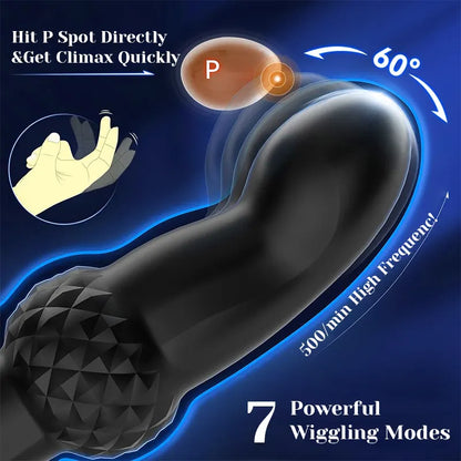 3-in-1 Prostate Massager & Vibrating Cock Ring for Men