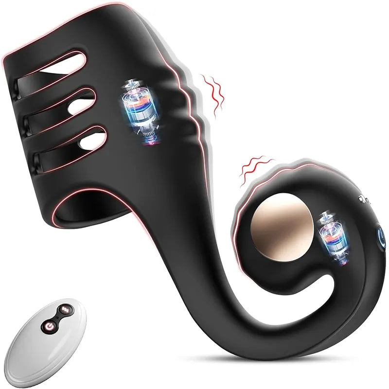 SnailVibe 360° Dual Stimulation Cock Ring Sleeve