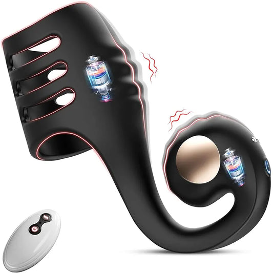 SnailVibe 360° Dual Stimulation Cock Ring Sleeve