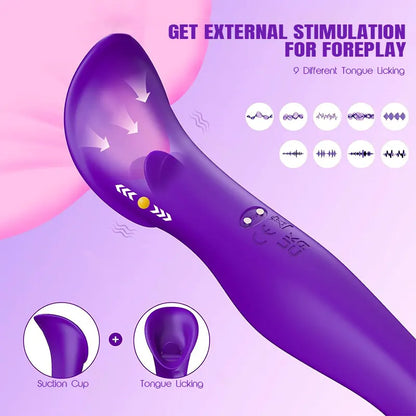 Licking Vibrator with Suction Base