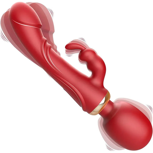 Dual-Ended Rabbit Wand Vibrator