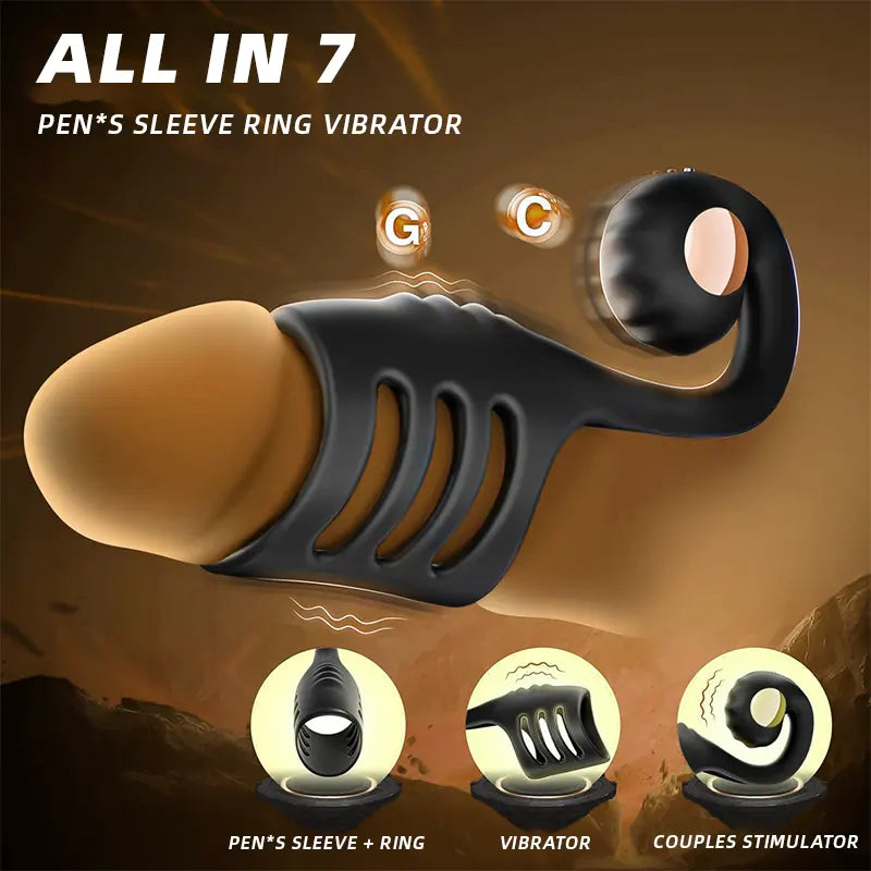 SnailVibe 360° Dual Stimulation Cock Ring Sleeve