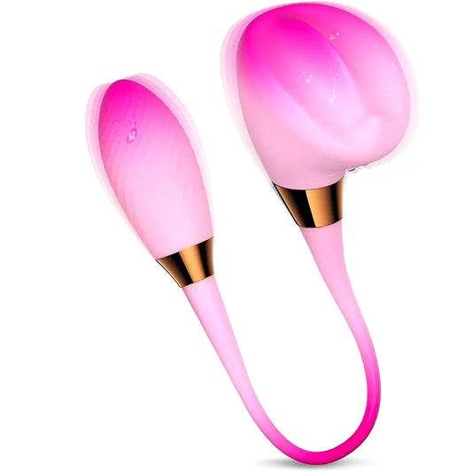 Pink Dual-Stimulation Vibrator Wand