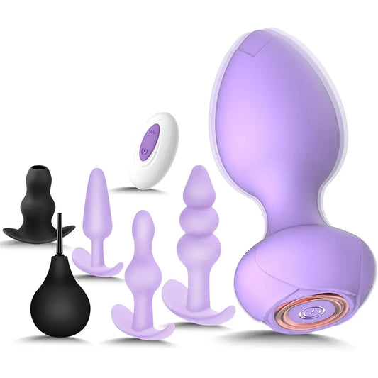 6-in-1 Remote-Controlled Silicone Anal Training Kit