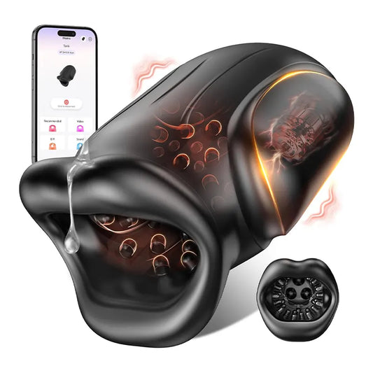 Smart App-Controlled Oral Stimulation Male Vibrator
