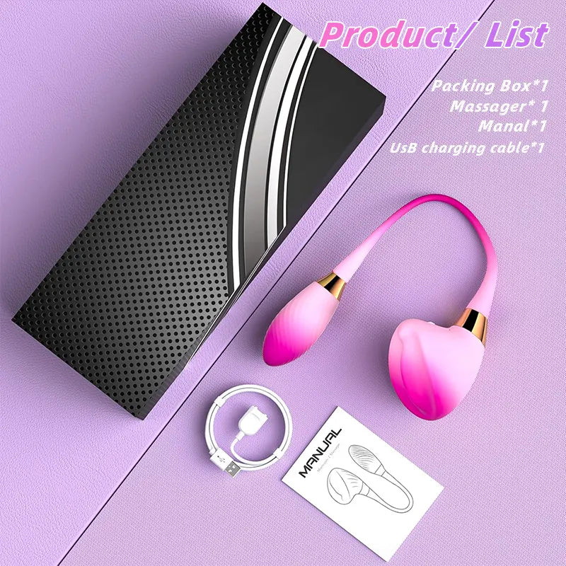 Pink Dual-Stimulation Vibrator Wand