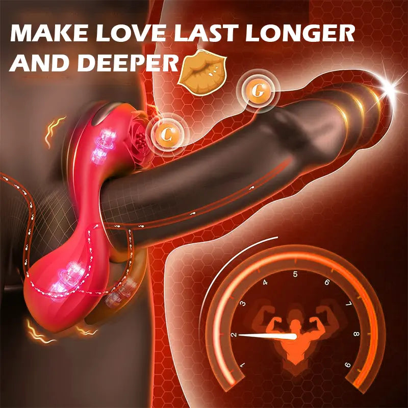 BloomRose Dual-Stimulating Silicone Pleasure Ring