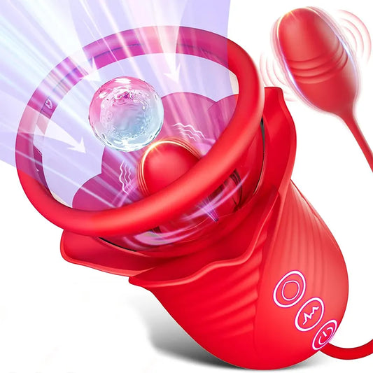 Blossom Kiss 3-in-1 Clitoral Suction & Tongue Vibrator