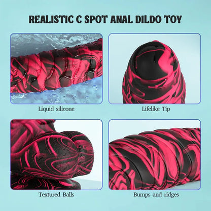 Mixed Color Simulated Dildo with Suction Cup