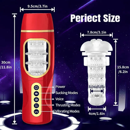 Retractable Suction Male Masturbator Cup