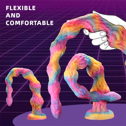Extra-Long Soft Liquid Silicone Knot Dildo