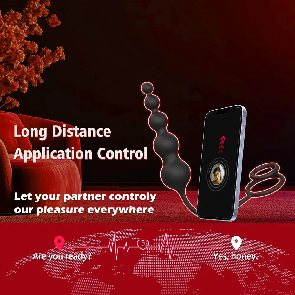 Remote Vibrating Cock Ring with Plug