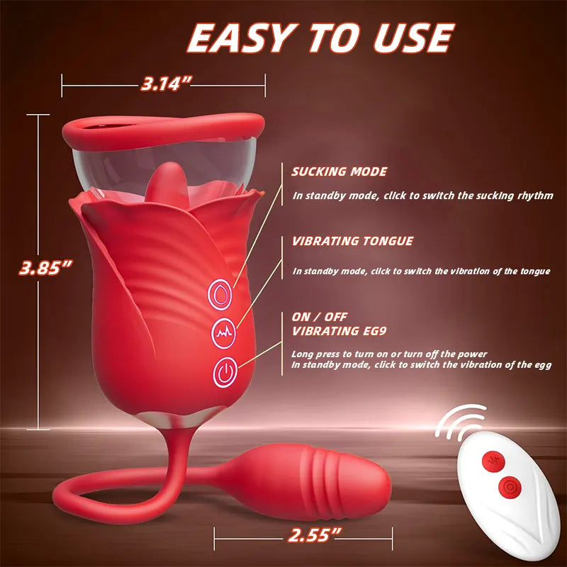 Blossom Kiss 3-in-1 Clitoral Suction & Tongue Vibrator