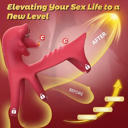 Triple-Ring Vibrating Cock Sleeve with App