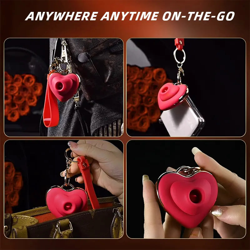 VelvetPulse Heart-Shaped Suction Vibrator