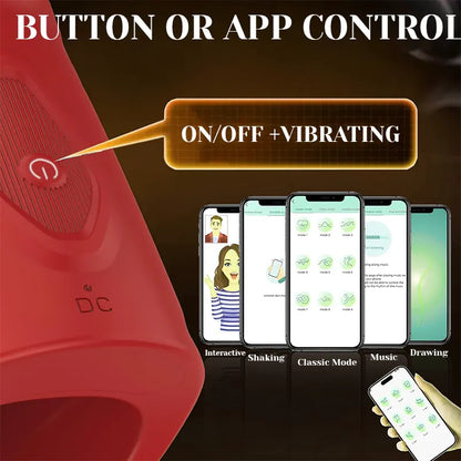 4-in-1 Rose Open-Ended App-Controlled Male Vibrator