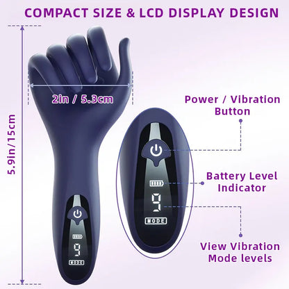 PulseGrip LCD Finger-Form Vibrator for Men & Couples