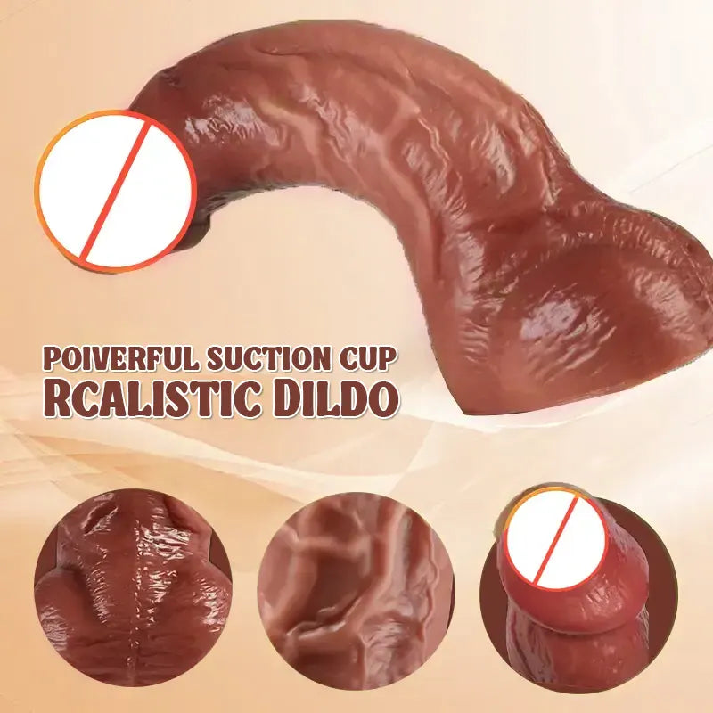 Realistically Curved Silicone Dildo for The G-spot