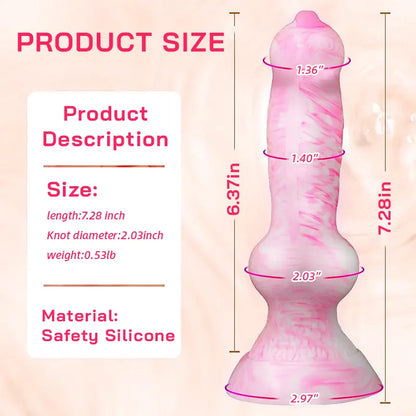 Mythic Hound Knot Dildo Soft Fantasy Dog-Inspired Dildo for Stretch Play