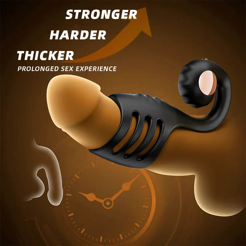 SnailVibe 360° Dual Stimulation Cock Ring Sleeve