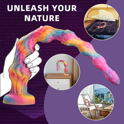Extra-Long Soft Liquid Silicone Knot Dildo