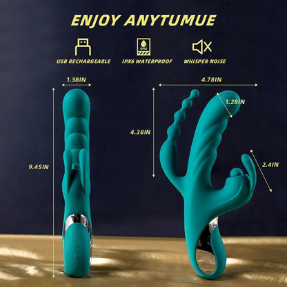 Heated Rabbit Thrusting Vibrator