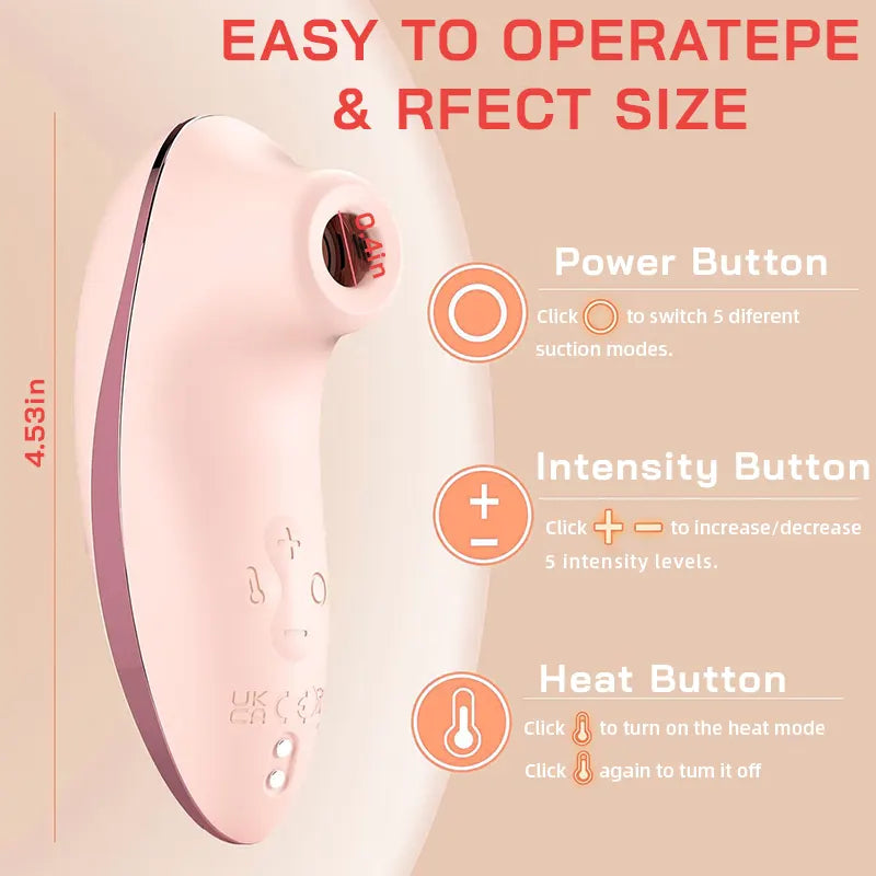Heated Remote Suction Clitoral Stimulator