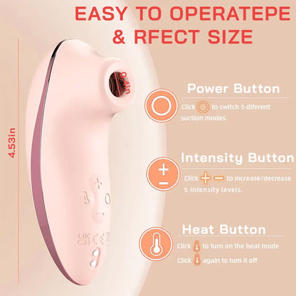 Heated Remote Suction Clitoral Stimulator