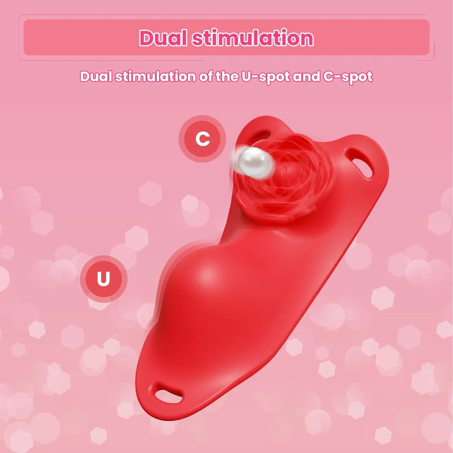 Wearable Panty Vibrator with Remote, Rose Clitoral Stimulator Adult Sex Toys
