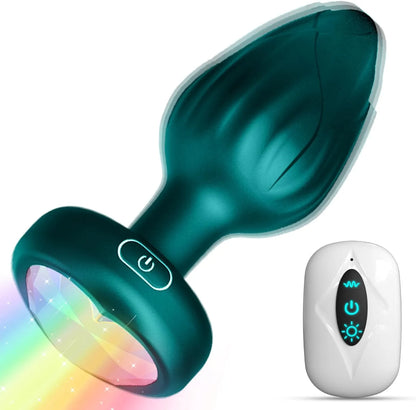 Rose Anal Plug Adult Sex Toys - 10 Modes Vibrating Butt Plug