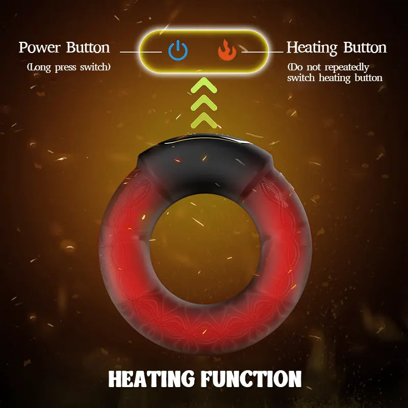 Heated Vibrating Penis Ring