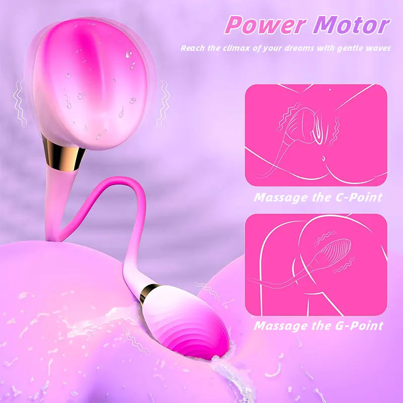 Pink Dual-Stimulation Vibrator Wand