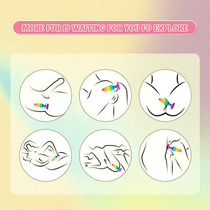 Silicone Rainbow Anal Plug