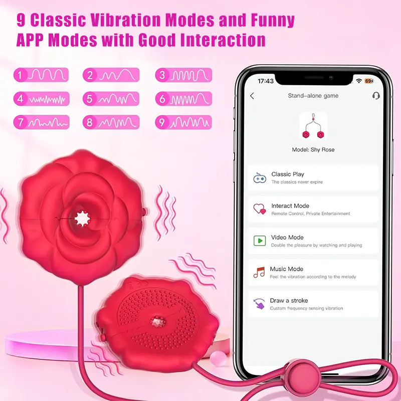 Rose Silicone Nipple Teaser Vibrator
